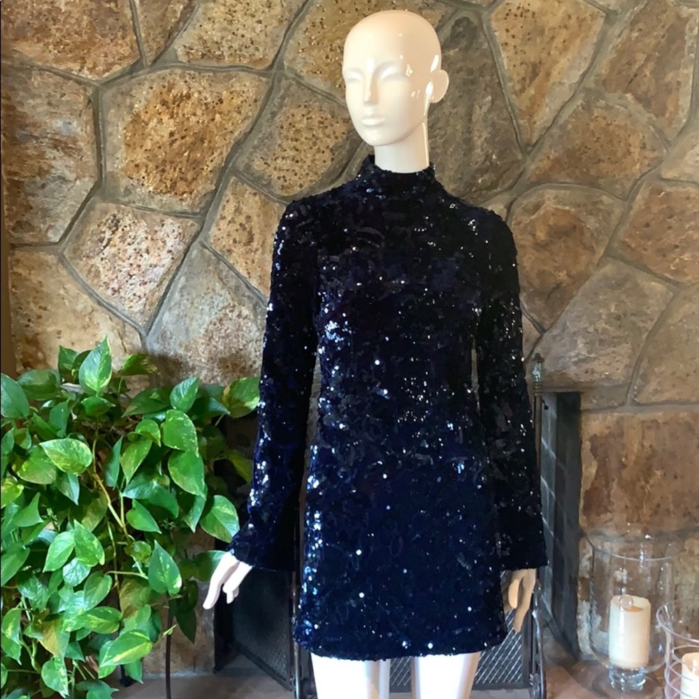 ALEXIS Long sleeve mini dress